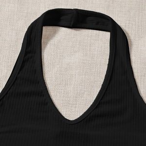 black halter bodysuit 🩵